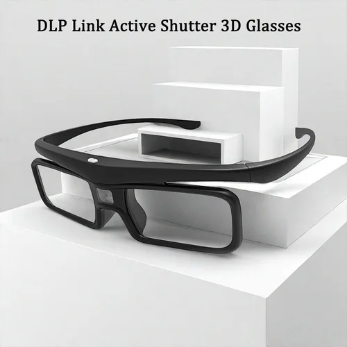 2025 Nuevo DLP Link Obturador activo Gafas 3D Gafas recargables USB para cine en casa Proyector DLP No adecuado para todas las televisores