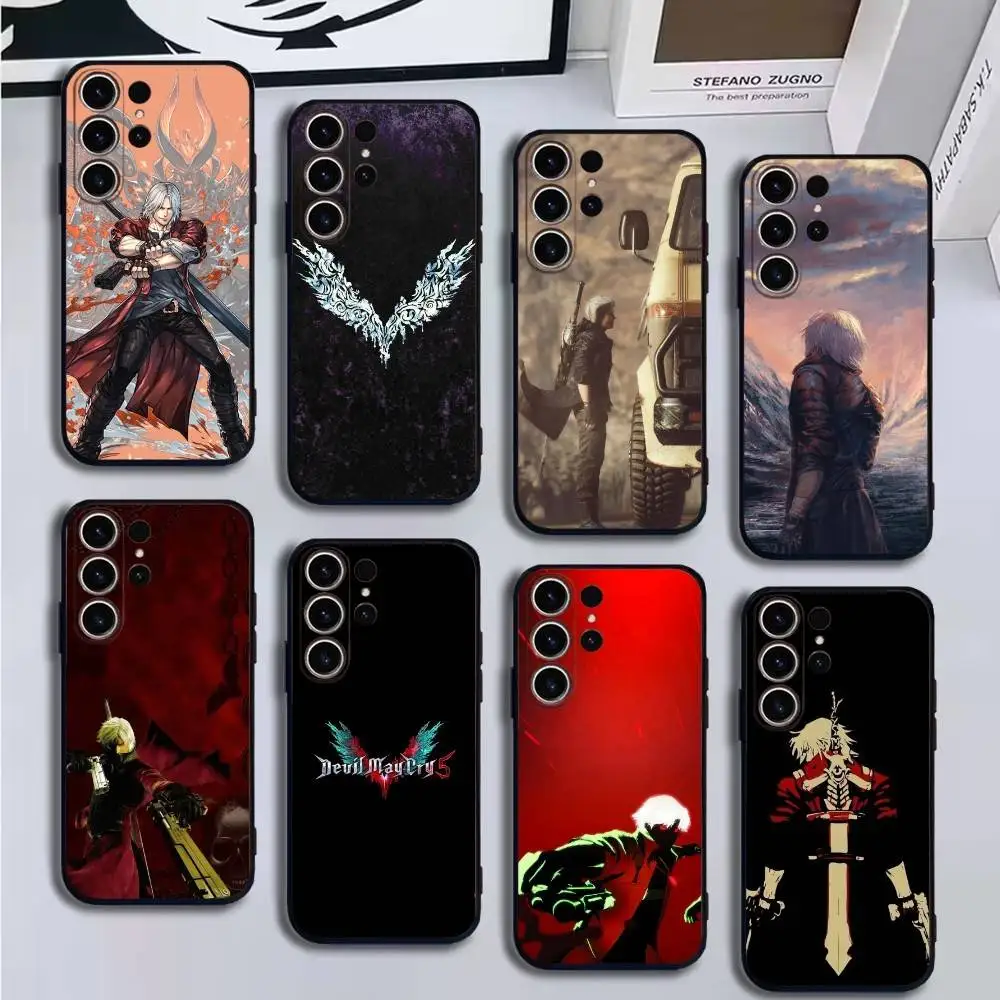 

D-Devil May Cry DMC Phone Case For SamsungS25,24,21,22,23,30,Ultra,20,Plus,Fe,Lite,Note,10,9,Soft Black Cover