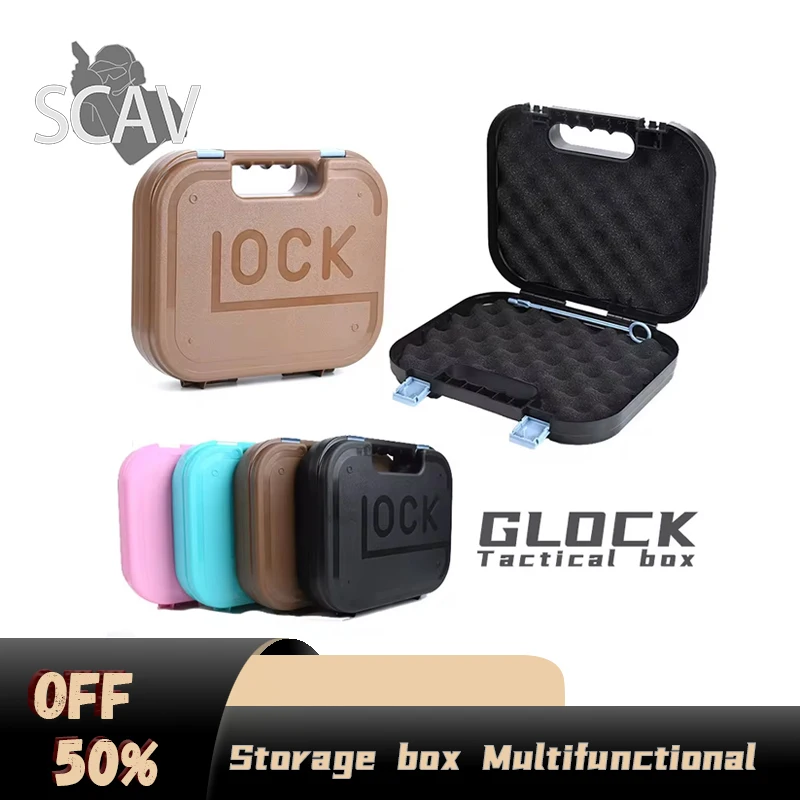 

For GLOCK Storage box Multifunctional Portable Plastic Gun Case Waterproof Tactical ABS Pistol Case for G17 Hunting suitcase