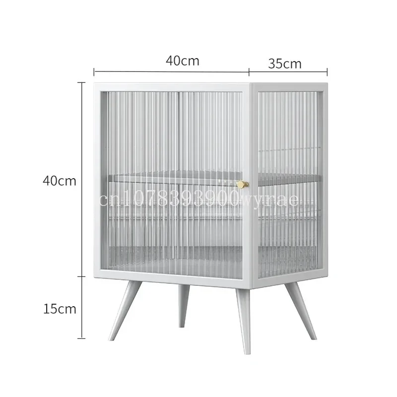 Modern Simple Bedside Table Metal Glass Nightstands Lockers Living Room Sofa Side Table Nordic Mobile Furniture Storage Cabinet