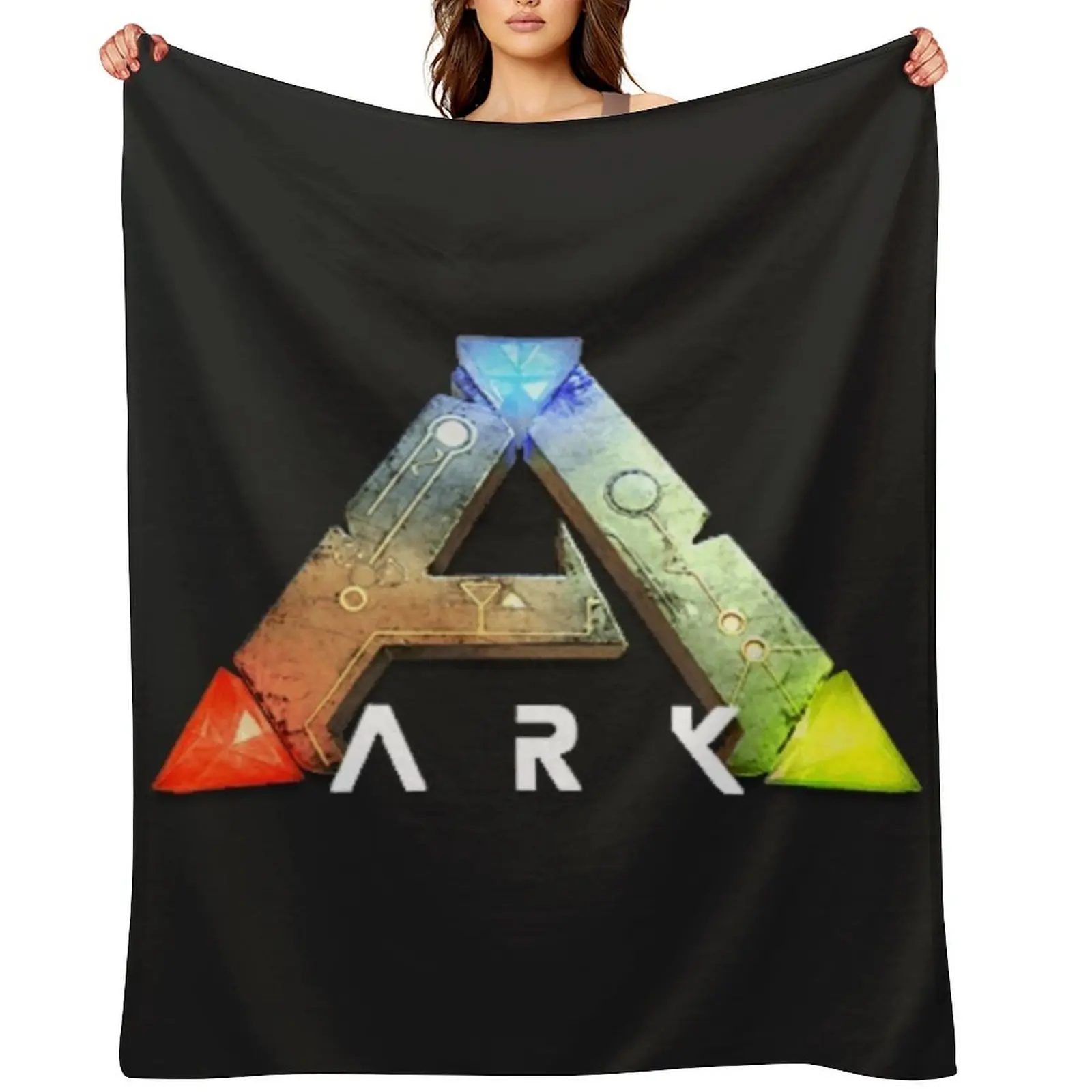 Ark Survival Logo Throw Blanket Soft Plaid Flannel Fabric valentine gift ideas Vintage Blankets