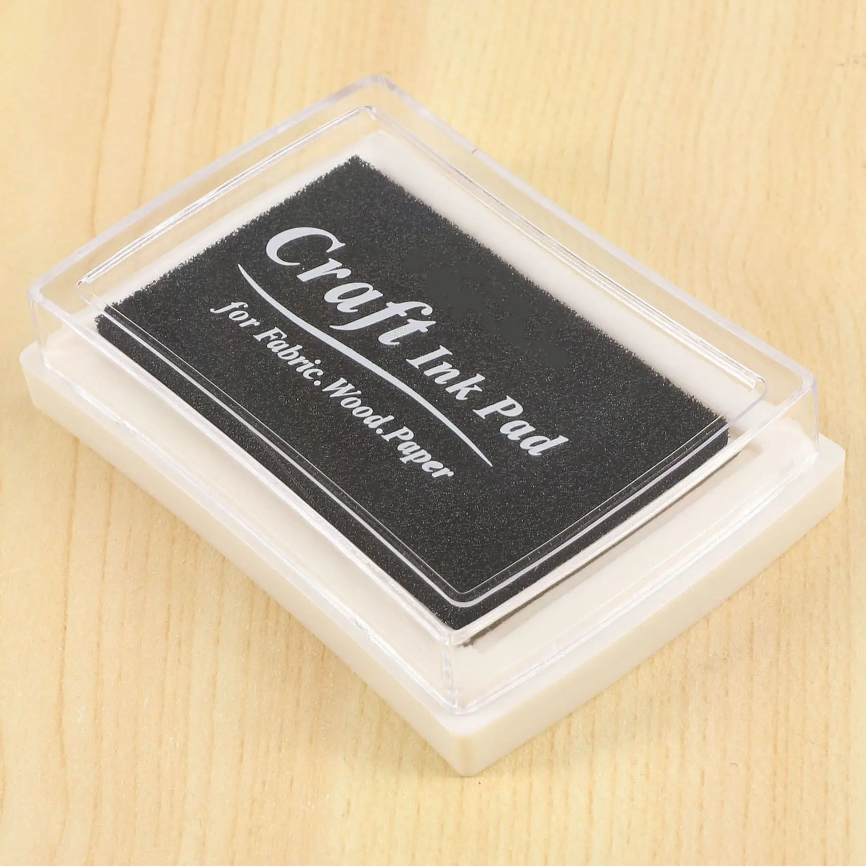 

Qualitative Black Ink Pad Inkpad Rubber Stamp Finger Print Craft Non-Toxic Baby Safe