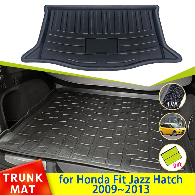 for Honda FIT Ge8 Jazz 2011 2010 Hatch MK 2 GG 2009~2013 Accessories Car Rear Trunk Mats Floor Tray Liner Cargo Boot Carpet Mud