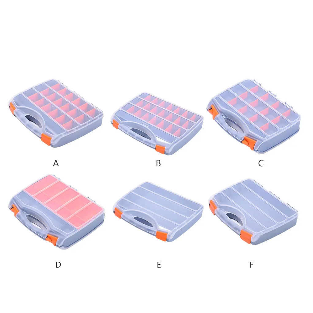 Tool Box Plastic Storage Grids Screwdriver Nuts Small Part Repair Container Organizer Sundries for Home Gadgets