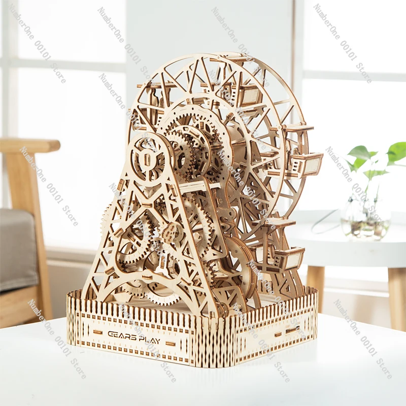 handmade puzzle 3D wooden assembly model high difficulty puzzle stress relief toy