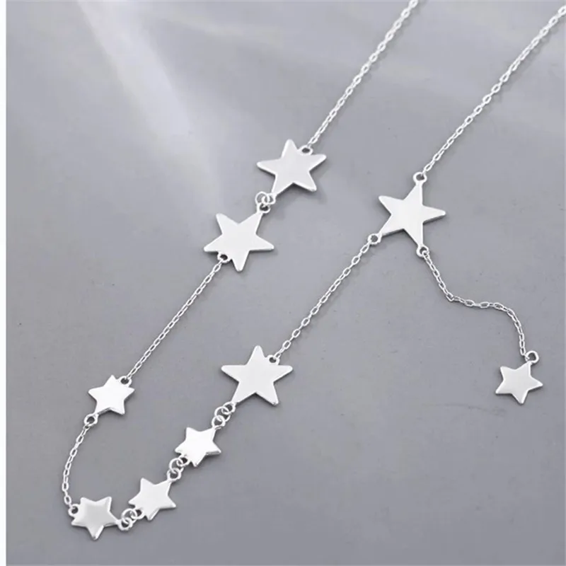 Fashion Tassel Star Charm Pendent Necklace For Women Girls Elegant Punk Jewelry Gift dz056