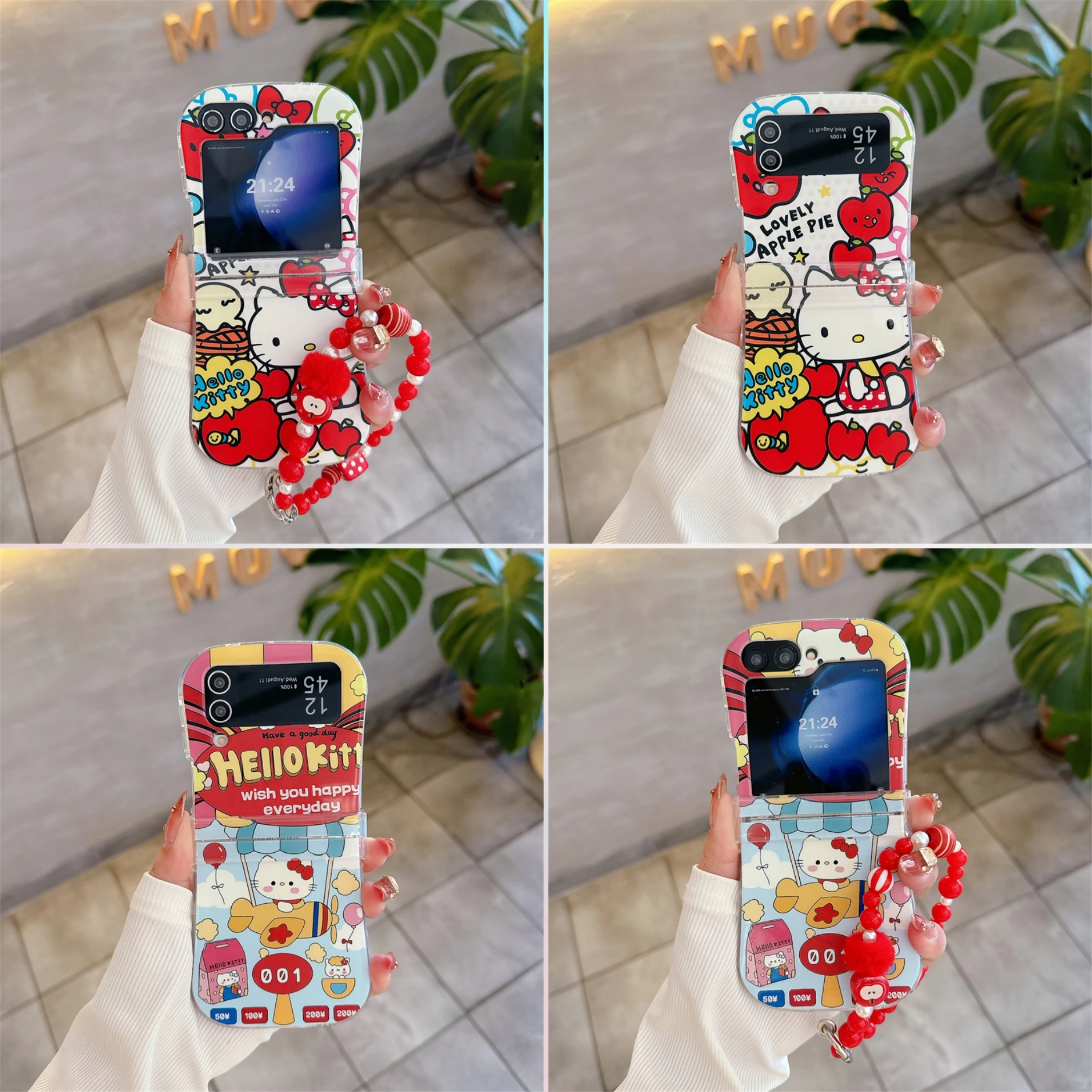 

Cute Style That Girls Like Anti-drop Case Animation Sanrio Hello kitty Samsung Galaxy For Z Flip 4,Z Flip 5,Z Flip 3,Z Flip 6