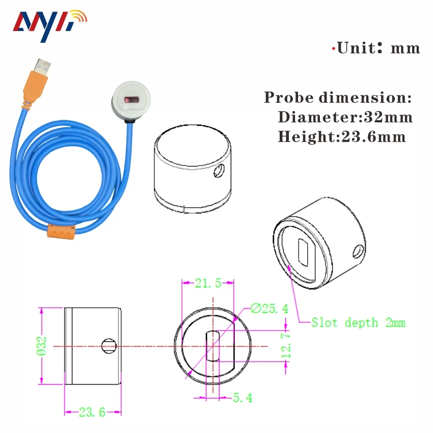 USB FT232 ANSI C12.18 IR Optical Communication Probe for Roud Utility Meters