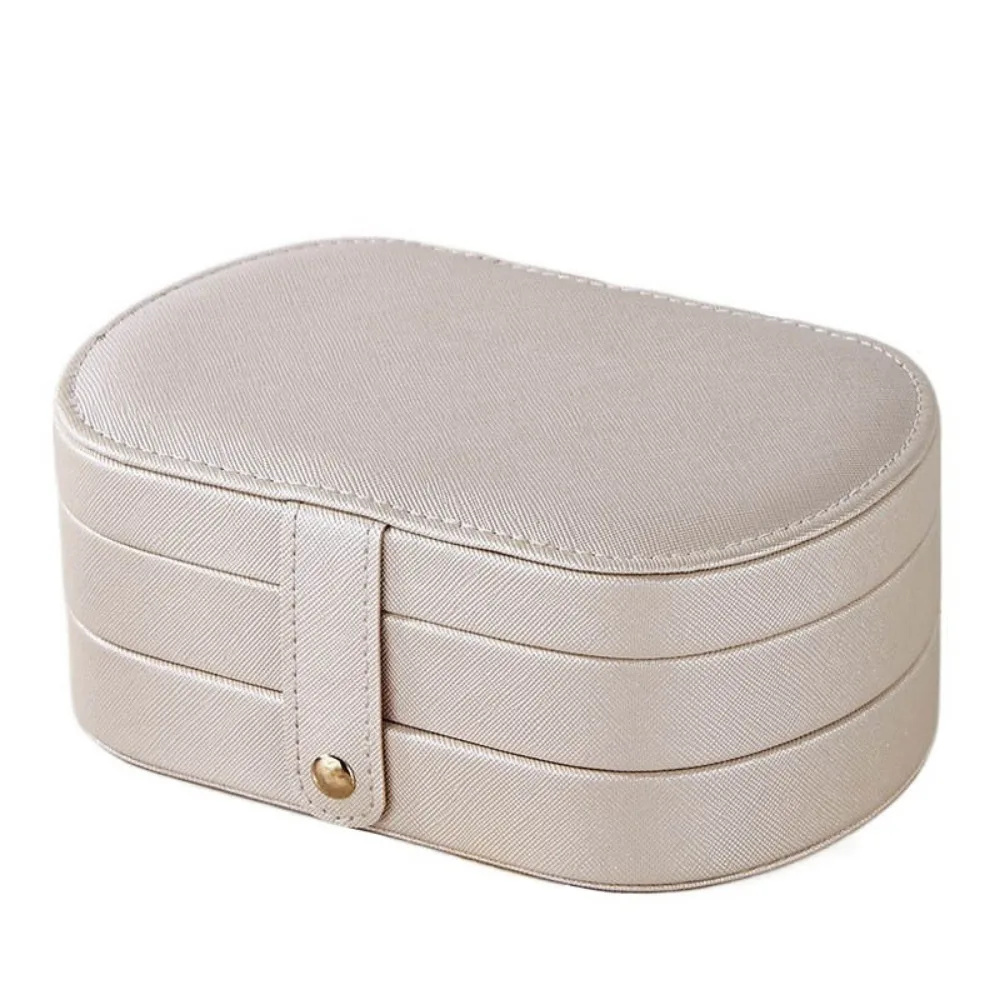 

PU Leather Multi-layered Jewelry Box Large Capacity Waterproof Ring Earrings Storage Box Anti-oxidation Jewelry Storage Box