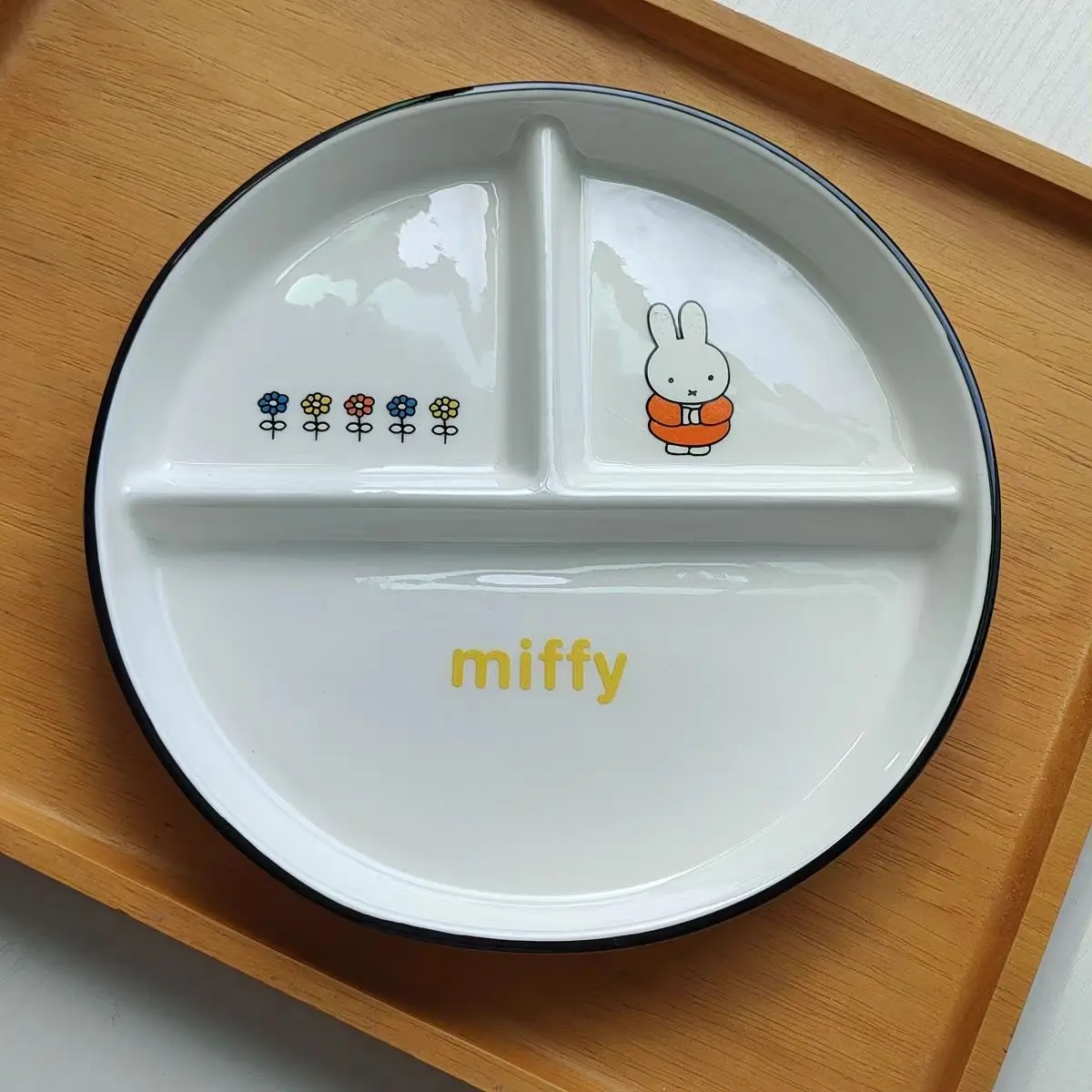Керамическая тарелка Kawaii Miffy Rabbit: милая мультяшная в форме тоста креативная простая для овощей пикника подарки