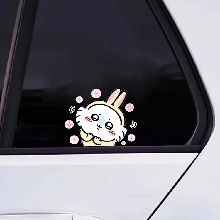 ملصق تزيين للكمبيوتر المحمول على شكل حقيبة خدش للسيارة والدراجات النارية من Chiikawa Momonga