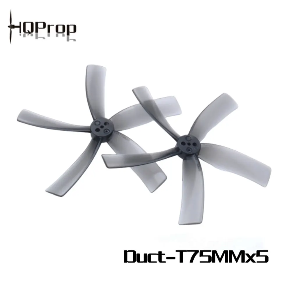 

2 Pairs HQProp Duct-T75MMX5 For Cinewhoop Grey ( 2 CW + 2 CCW )-Poly Carbonate