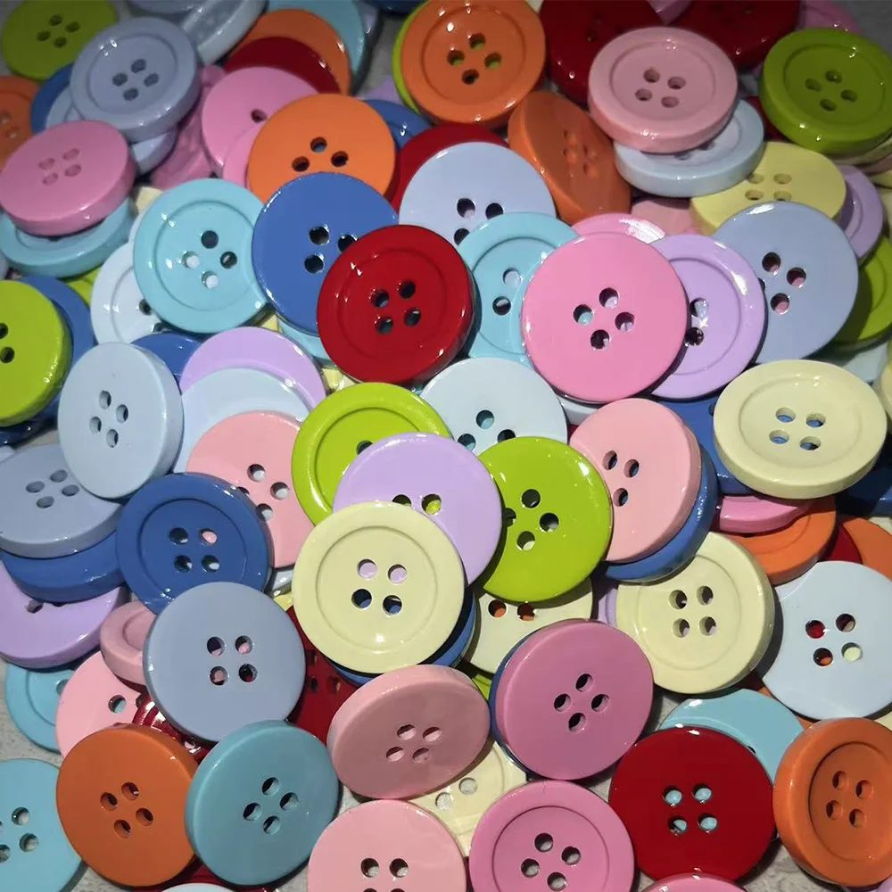 Dopamine dripping paint buttons, four-eye through holes, handmade DIY beaded bracelet necklace accessories materials