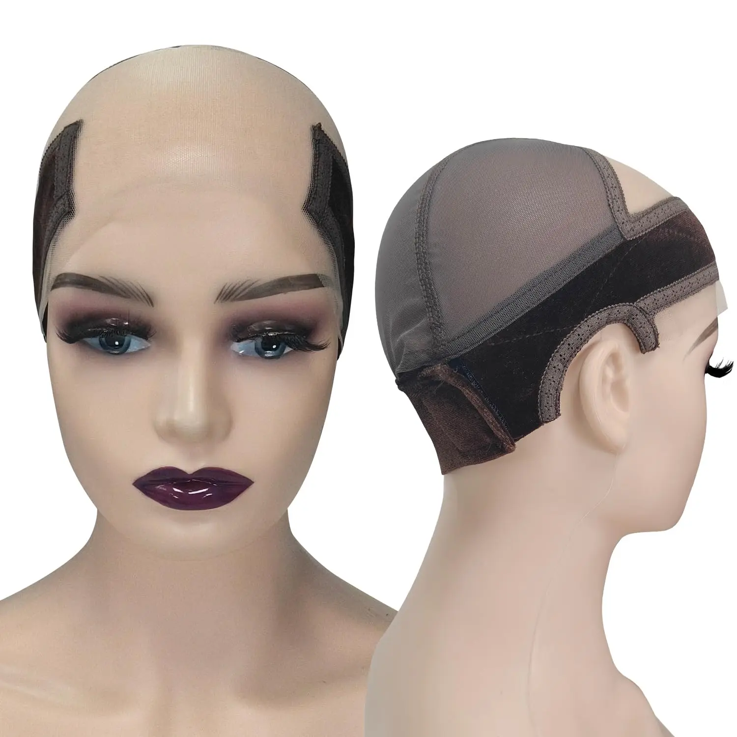 Labhairs Lace-MAX Wig Grip Cap for Women - Non Slip, Adjustable Wig Caps Holds Glueless Wigs Securely in Place, Reusable HD Lace Cap with Headband for Lace Front Wigs, One Size Fits All (Brown) - view 5
