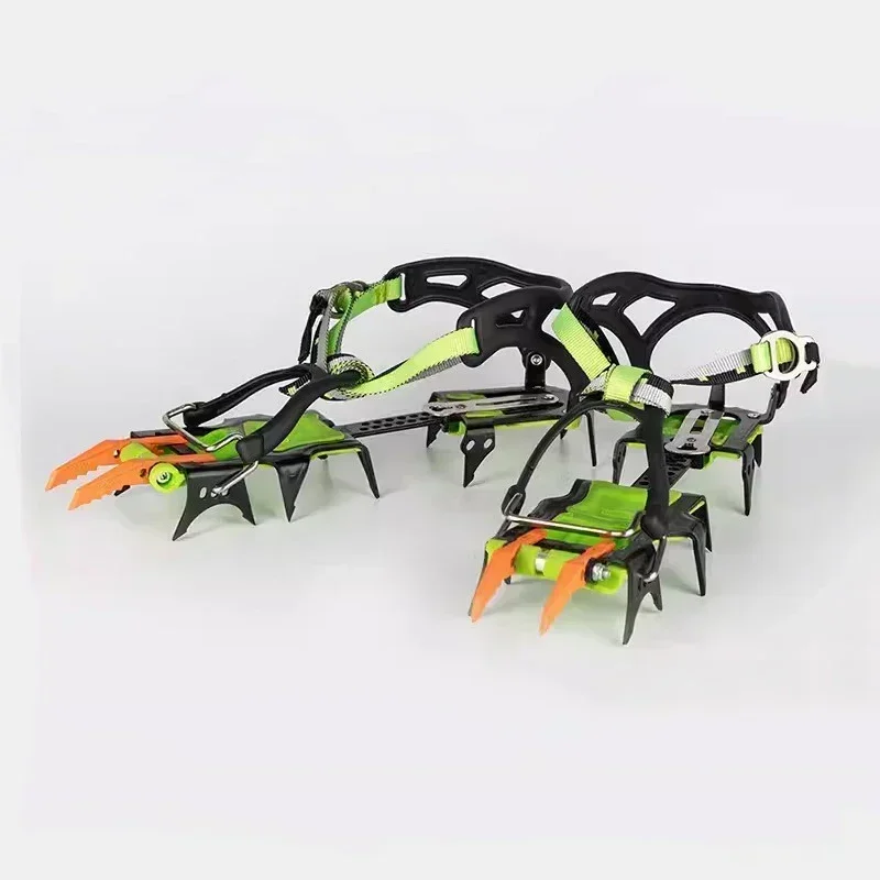 New Ski Boots 14 Teeth Crampons Manganese Steel Professional Mountaineering Crampons Snow Claws Anti