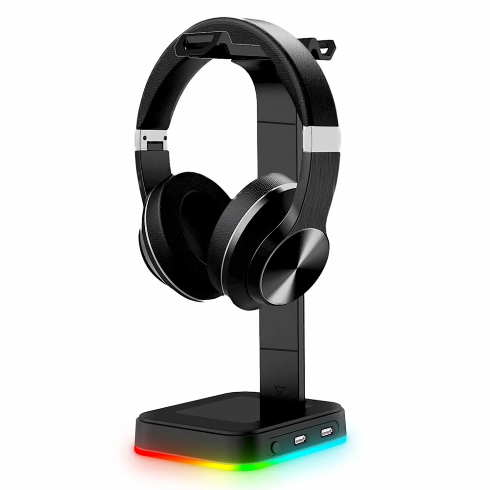 Держатель для гарнитуры RGB, регулируемое освещение, настольный USB-концентратор, подставка для игровых наушников, стойка для наушников, держатель для гарнитуры, кронштейн для наушников