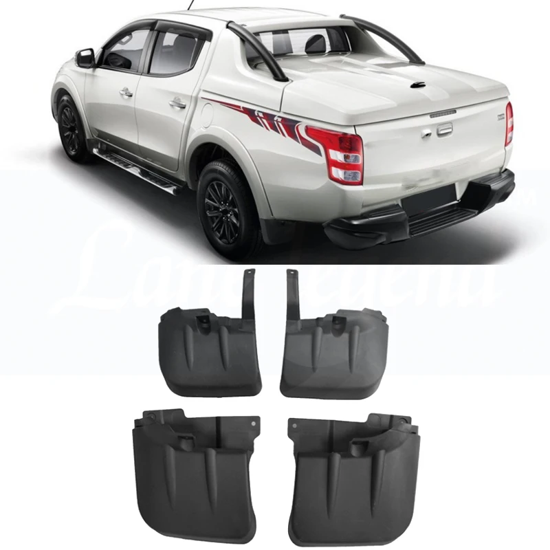 Mud Flaps Kit for Mitsubishi Triton MQ GLX L200 2018 2019 Mud Fender Splash Guard Front and Rear Set Car Styling Accessories