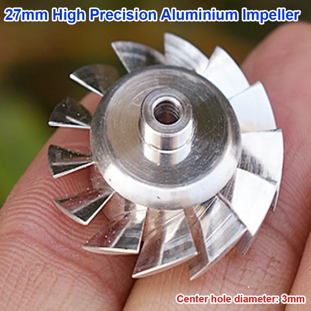 27mm Aluminum Fan Blade Impeller Durable Hair Dryer Parts CNC Machined High Precision Aluminium Impeller Repair Accessory 1PC