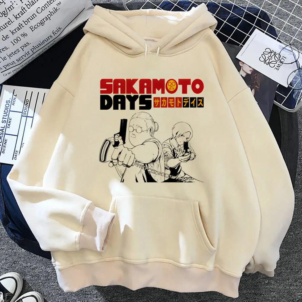 Sakamoto Days hoodie manga kawaii patterned anime sweater streetwear harajuku girl sweatshirts tracksuits modern style Y2K