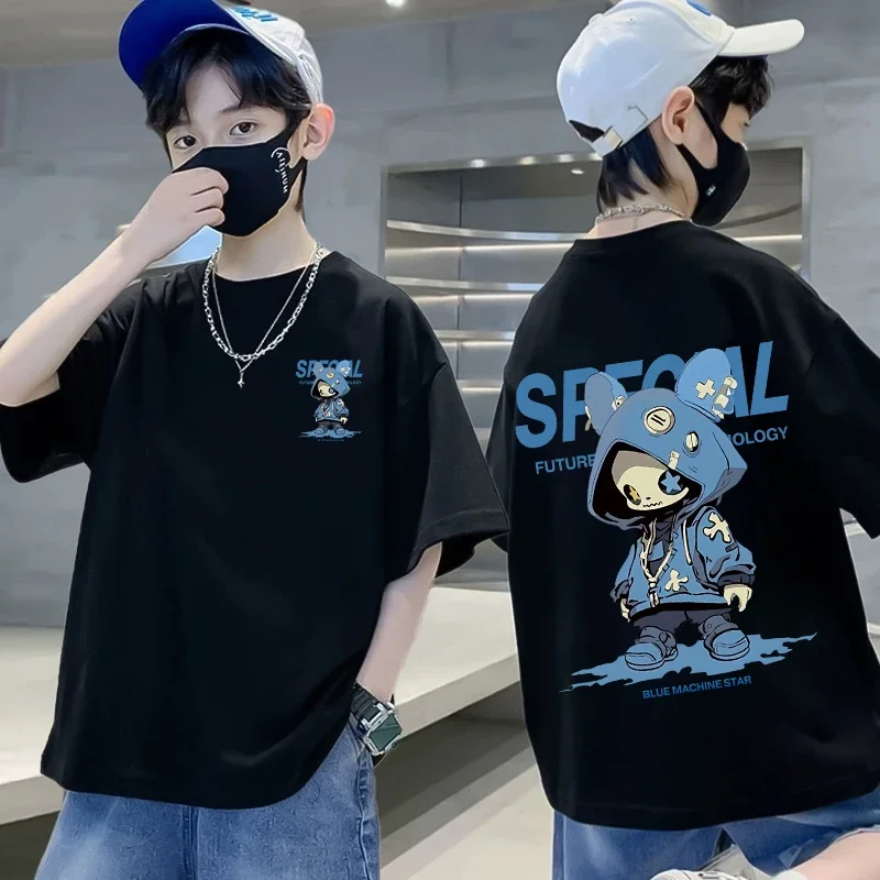 Camiseta de algodón puro de alta calidad y gran resistencia, éxito de ventas en Nickelodeon, para niños, estilo ligero de verano, top para niños y niñas