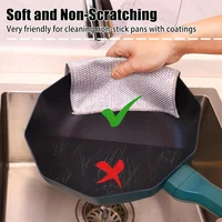 20-5pcs Thickened Steel Wire Cleaning Cloth Non-Scratch Double-layer Iron Microfiber Mesh Dishrag Washing Pot Rags Kitchen Towel 5