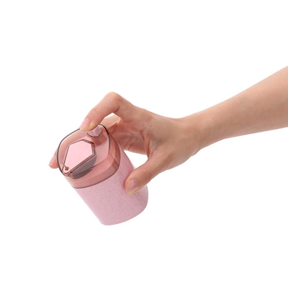

Automatic Wheat Holder Pop-Up Design Toothpick Box For Home Automatic Toothpick Dispenser Travel Pink
