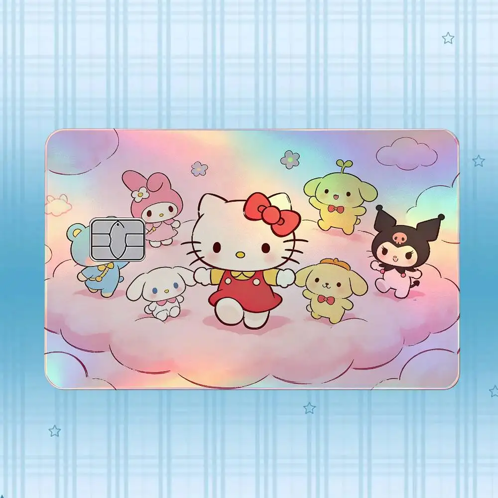 H-Hello Kitty Laser-Holografischer Karten-Skin-Aufkleber für Kredit- und Debitkarten – 4 Stück/Set, wasserfester, kratzfester Schutz – Detail 21