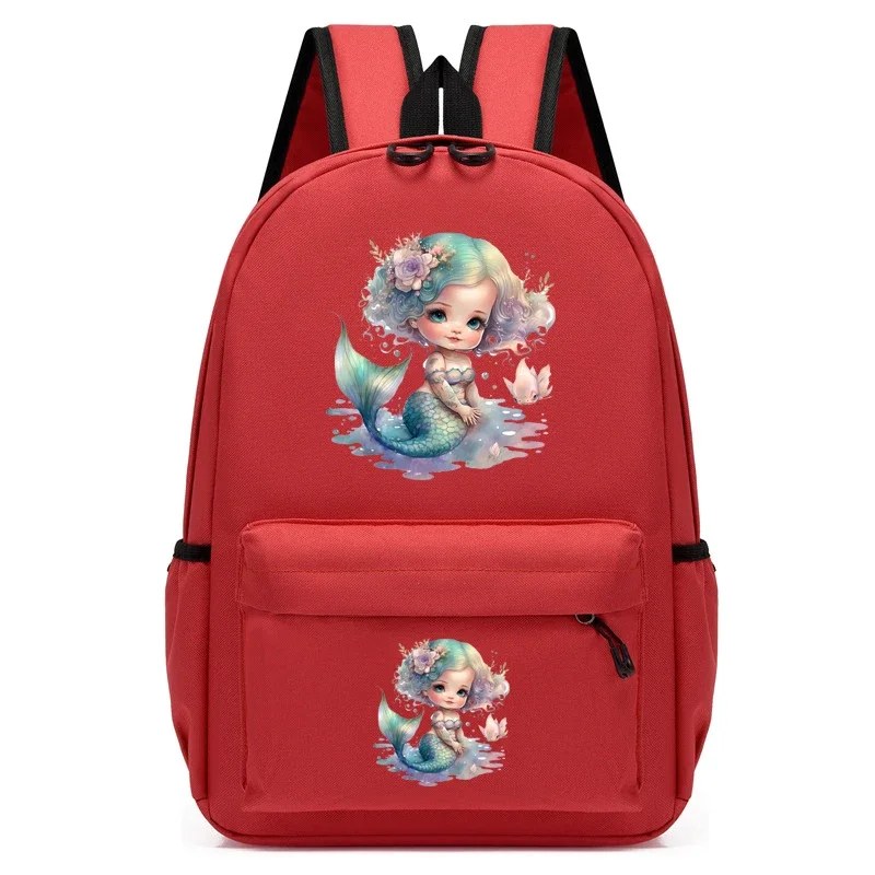 Sac à dos de dessin animé sirène pour enfants, cartable de maternelle pour filles, sac à dos mignon pour enfants, cartable étudiant, sac de voyage Mochila