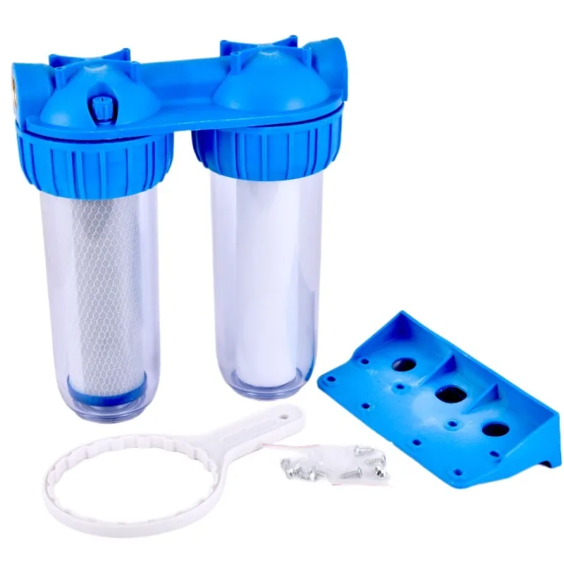 10-Inch Two-Stage Pre-Filter, Transparent Bottle Household Kitchen Tap Water Pipeline Water Purifier