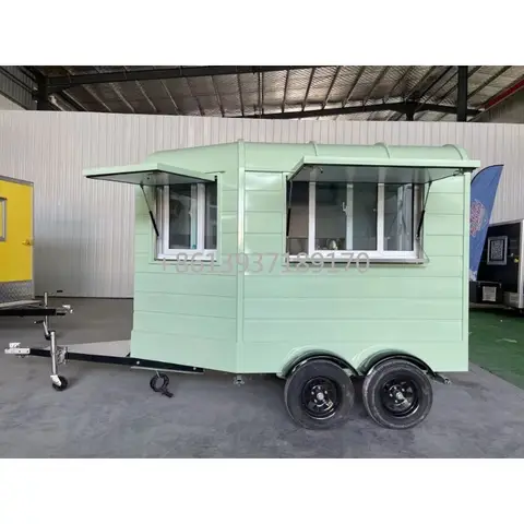 Goedkopere paardentrailer Street Food Truck Business Mobile Bar Catering Truck Koffiewagen Vintage paardenvoedselaanhangwagen