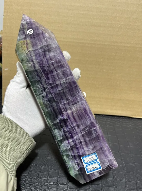 3.1kg large Natural Colored Fluorite Crystal Point Natural Crystal Wand