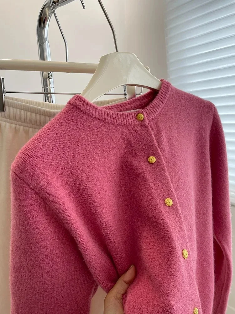 خريف نمط جديد عادية تنوعا كم كامل بلون المرأة جولة الرقبة قصيرة سترة مشغولة من الصوف الدب المخملية فضفاضة تناسب