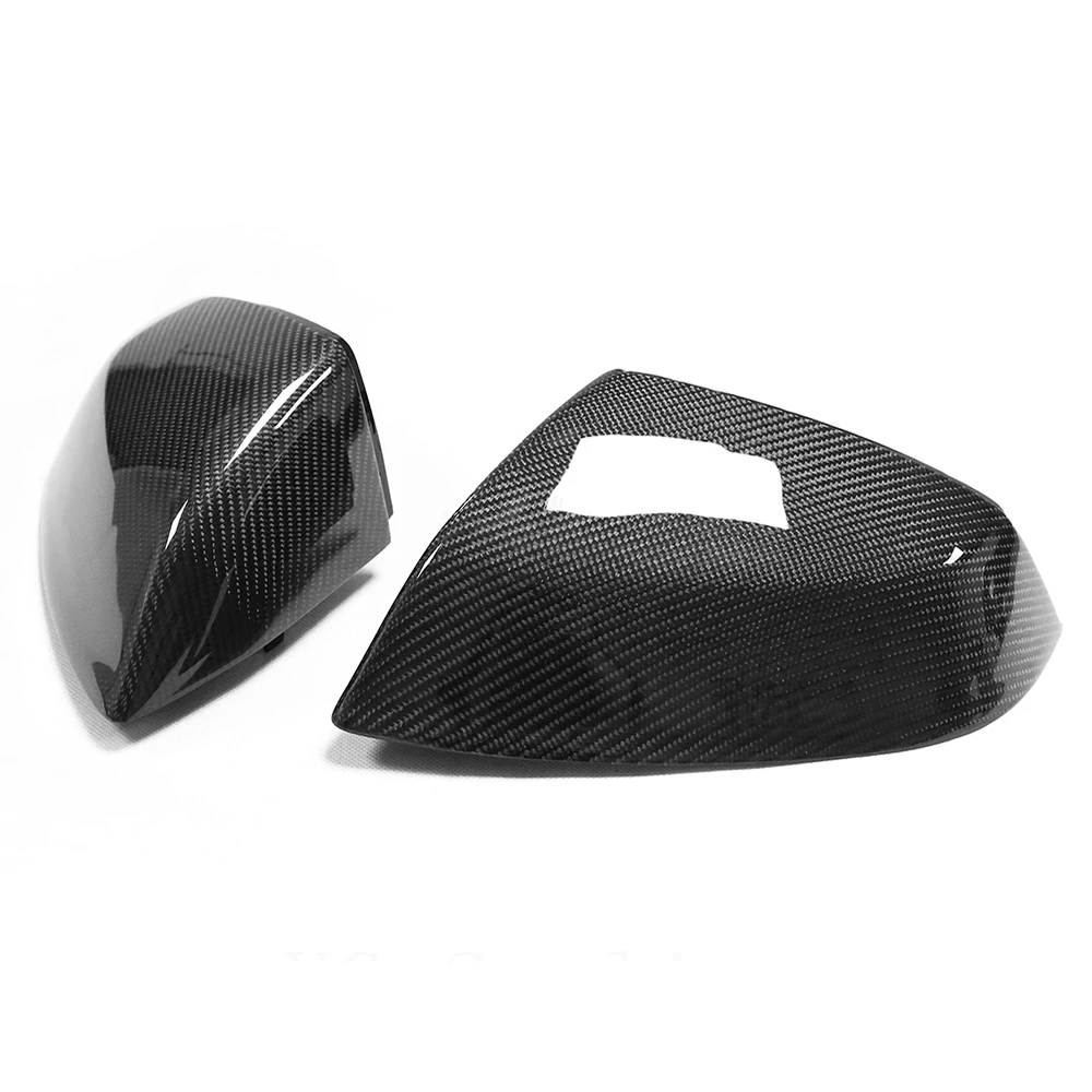 Replacement Rearview Side Mirror Covers Cap For Audi 16-22 Q7 4M SQ7 18-22 Q5 Q5L SQ5 Carbon Fiber Shell no Blind Spot Assist