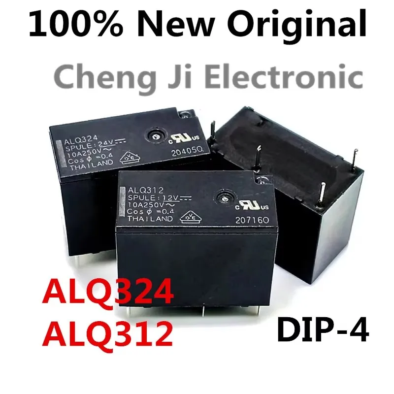 10PCS/Lot ALQ305 、 ALQ312  、ALQ324  DIP-4 New original universal power relay  10A   5VDC  12VDC   24VDC