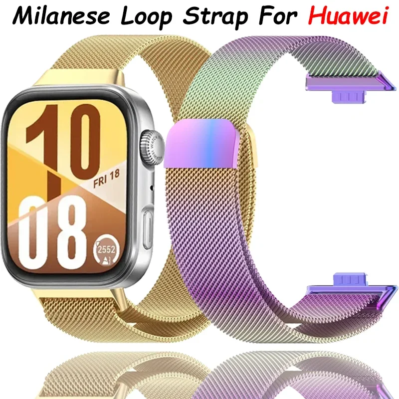 Миланский ремешок-петля для часов Huawei Fit 4/4 Pro, модный магнитный удобный браслет для часов Huawei Fit 3, аксессуары Correa