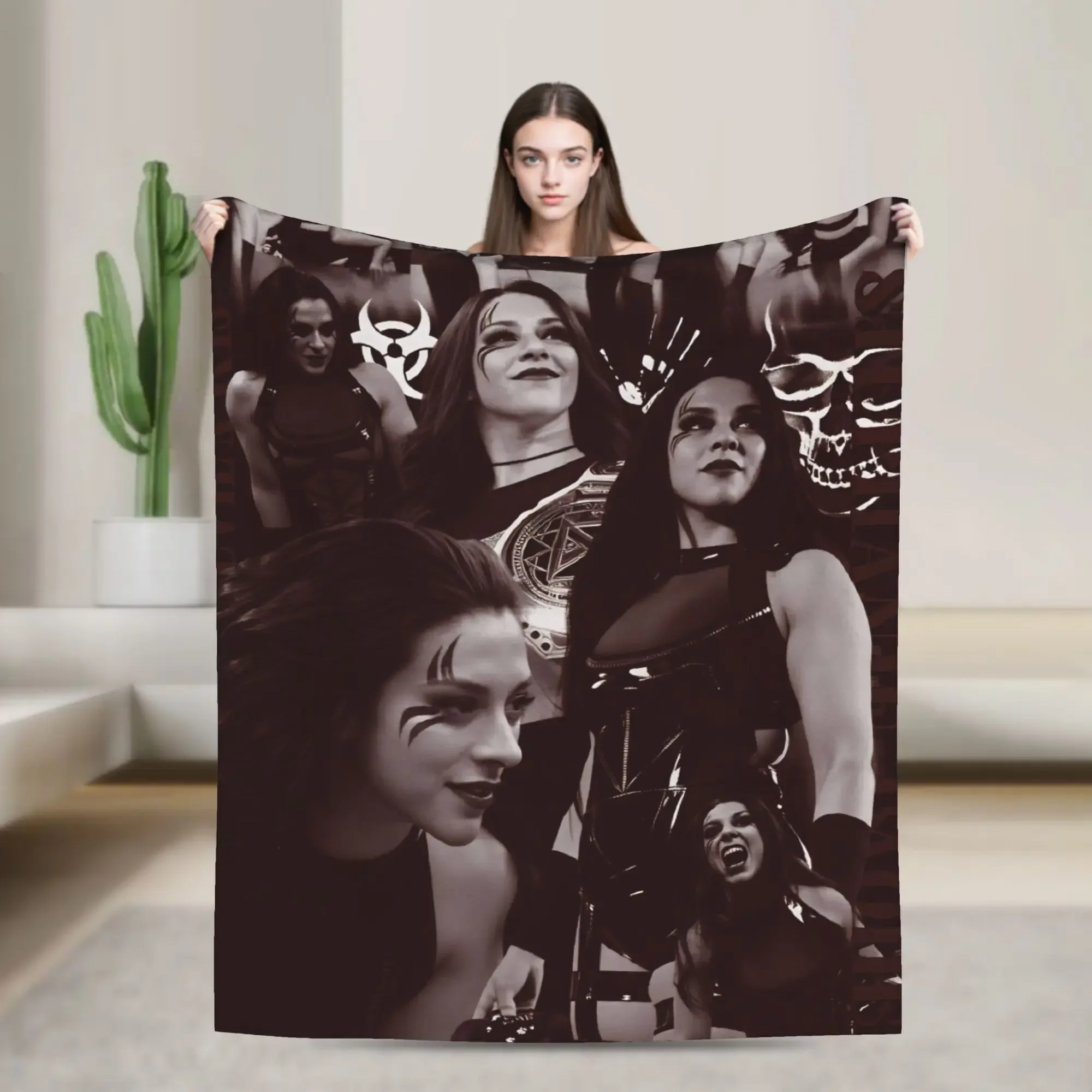 

Warm Soft Blanket Travel Liv Morgan Collage Throw Blanket Fashion Bedspread for Couch Bed