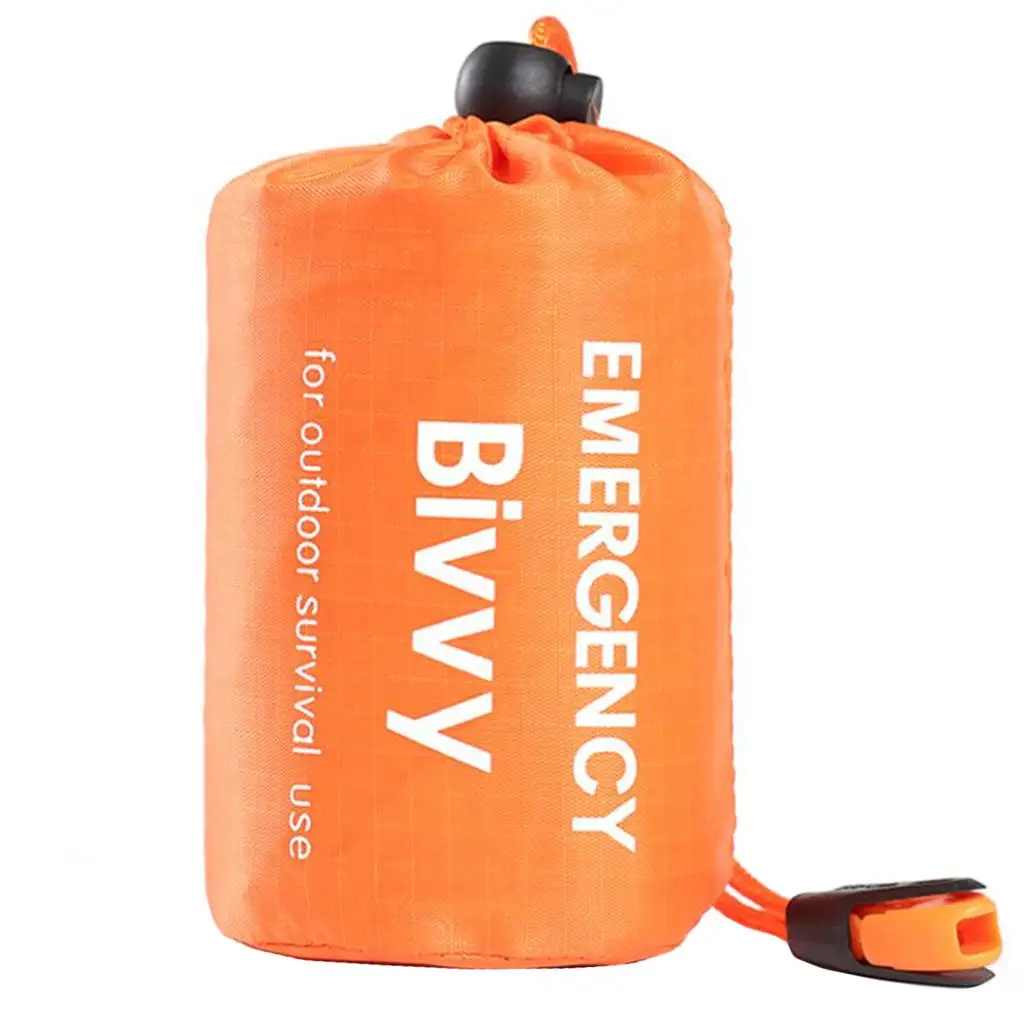 Survival Tool Ditty Bag Durable Polyester Stuff Sack with Whistle for Sleeping Bag Storage Hiking Travel Needs