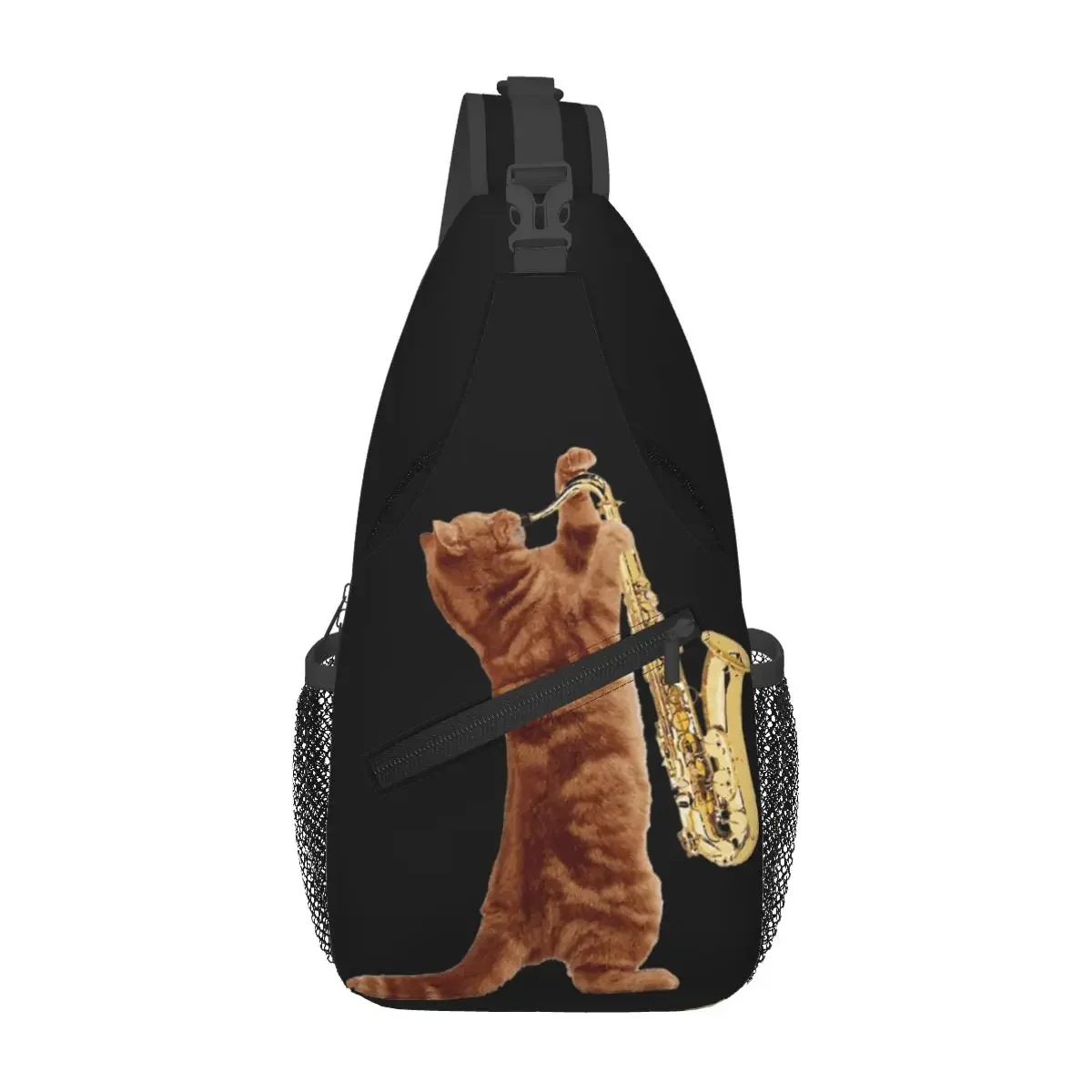 Saxophone Player - Music Art Girls Y2k Graphic Sling Backpack Sling Bag Chest Bag Daypack Men Crossbody Backpack Shoulder Bag