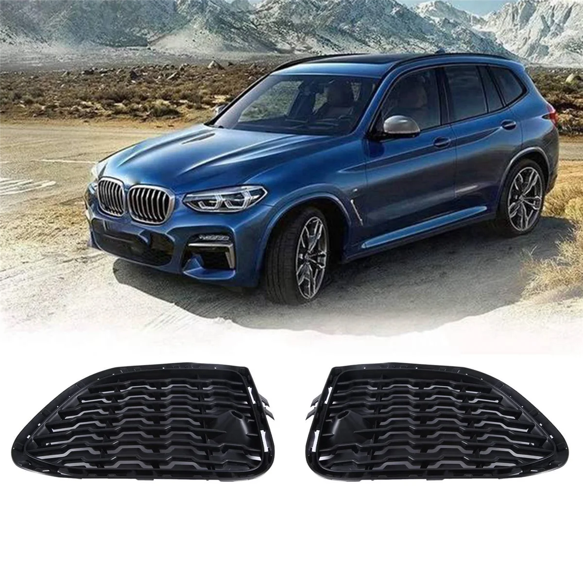 

51118056941 51118056941 Front Bumper Windscreen Fog Lamp Grille Fog Lamp Frame Car for BMW X3 X4 F25 F26