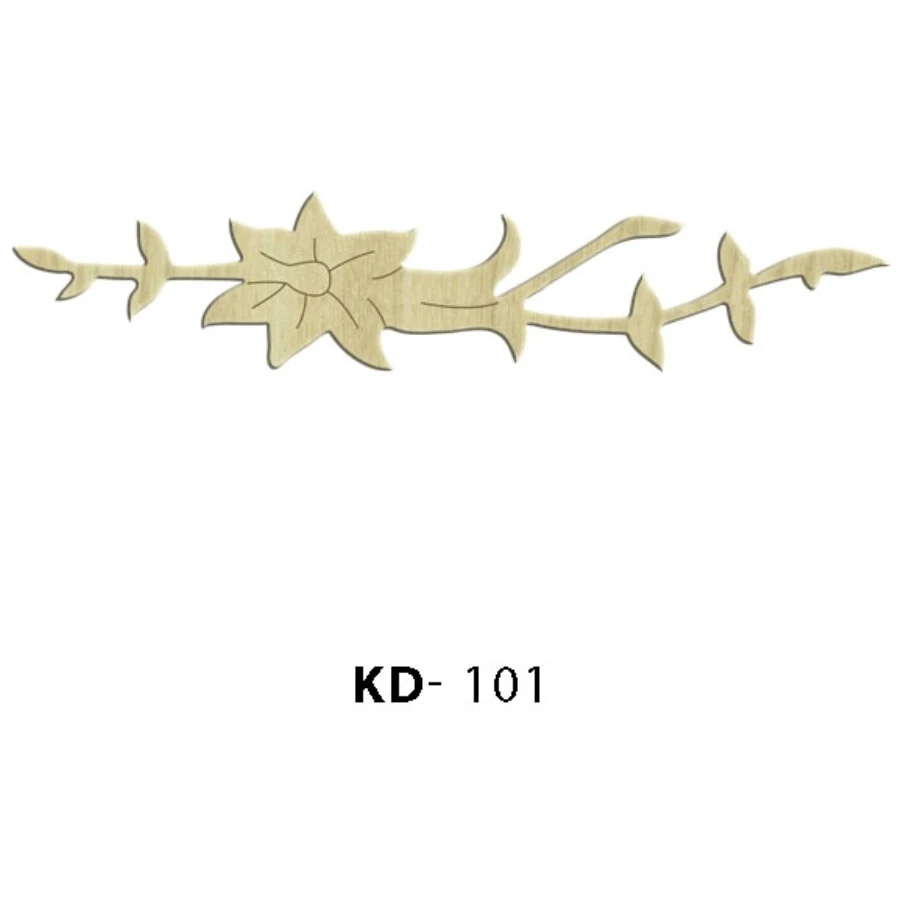 KD101 Tree Branch Motif Wood Package Ornament, Unpainted Wooden Ornament