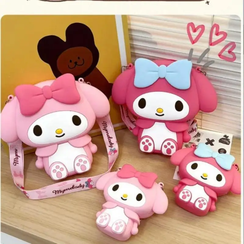 

Cute Cartoon Sanrios My Melody Messenger Bag New Zero Wallet Storage Kids Good-Looking Portable Fashion Cute Festival Gift