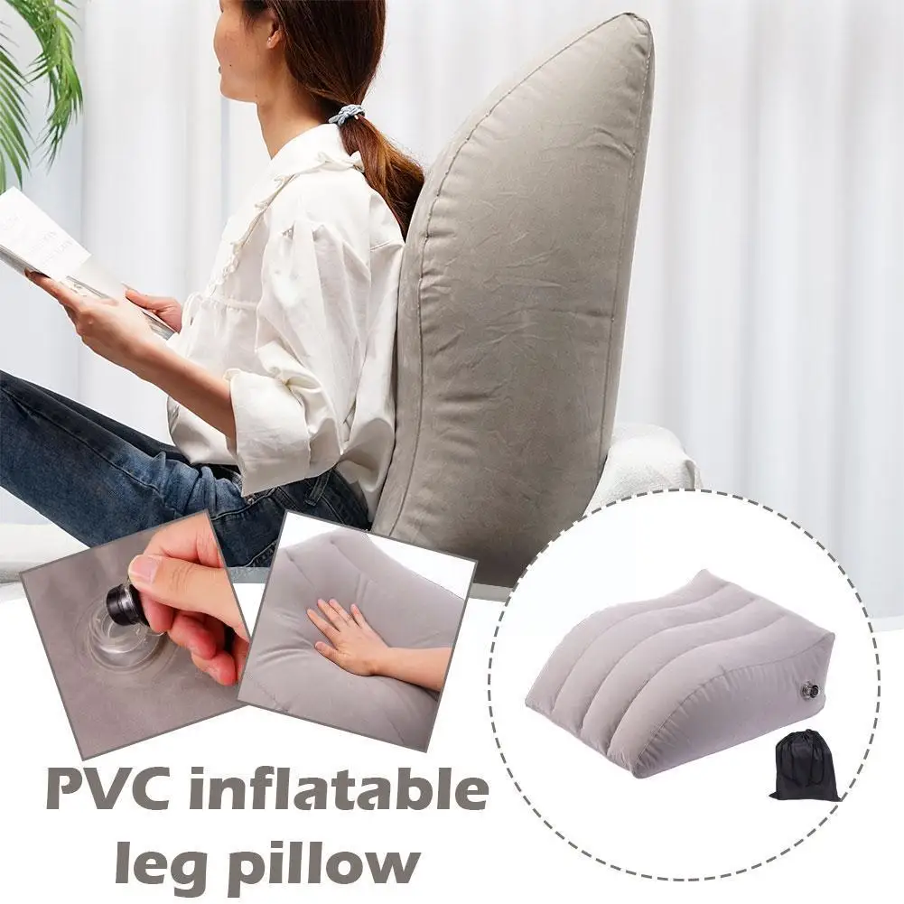 Portable Inflatable Leg Pillow Wedge Pillow Knee Pillow Foot Pillow Elevation Leg Pillows for Travel Camping Sleeping M3W0