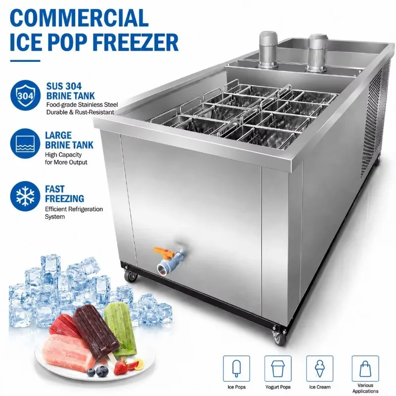 10 Molds Ice Stick Popsicle Machine Lolly/Ice Candy Making Machine Price Customized