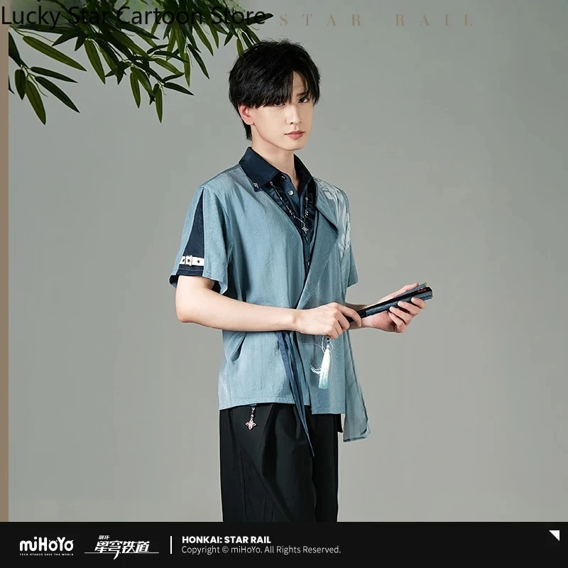 Original Genshin Impact Feixiao tema impresión camisa de manga corta Cosplay regalos de Halloween Unisex preventa juego oficial MiHoYo