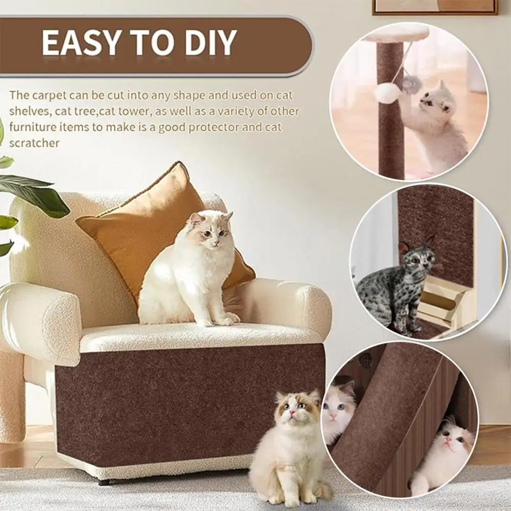 Non-slip Cat Scratch Design Cat Scratch Furniture Protector Adhesive Pads Diy Climbing Cat Scratcher Couch Sofa for Indoor