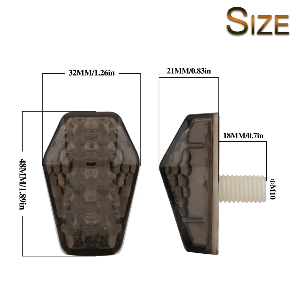 دراجة نارية 2 قطعة LED جبل فلوش الوامض الذيل مؤشر بدوره إشارات ضوء لسوزوكي GSX 1250 F