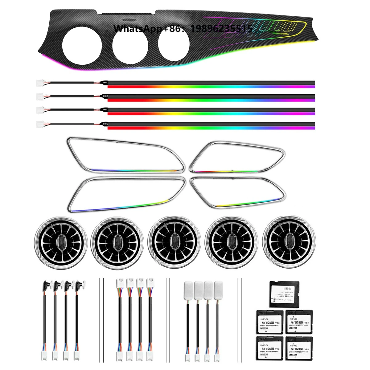 64 Colors W117 Ambient Lighting Upgrade for 2013-2018 GLA X156 Interior LED Light Accessories