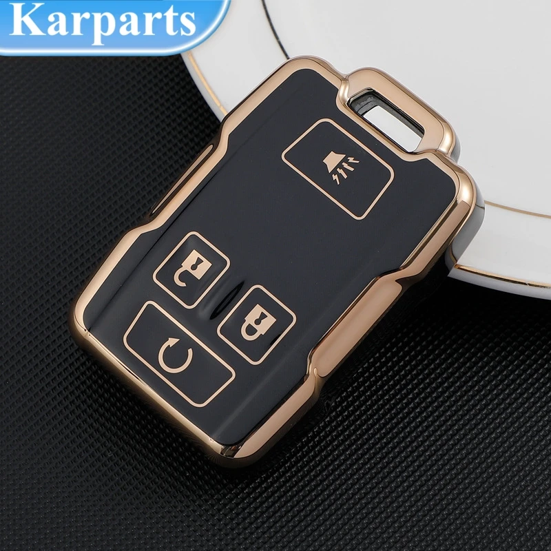 

Car Key Case Cover Shell Holder Keychain Protector For Chevrolet Colorado LT Silverado GMC Canyon Sle Sierra 3500HD 2016 -2018