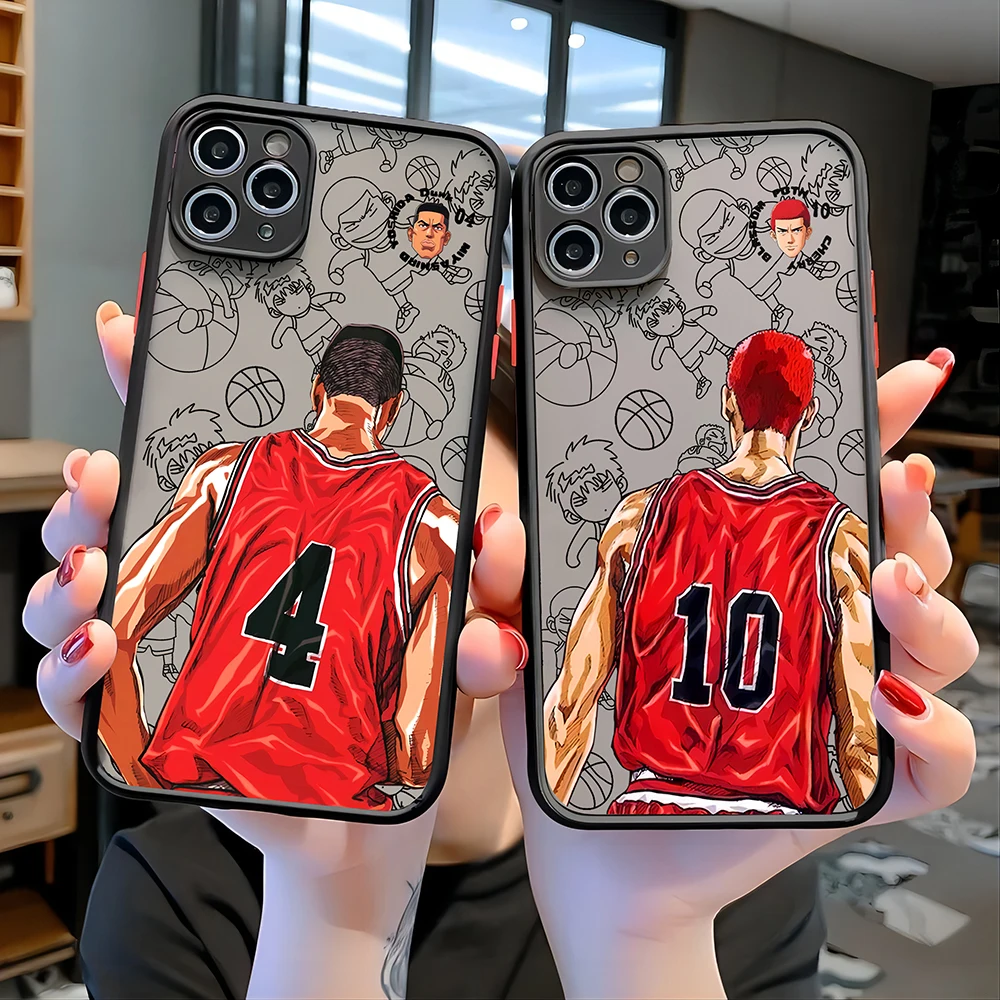 Etui na telefon Hot Blood Anime Slam Dunks do Xiaomi Redmi Note 13 12 11 10 10C 10X 9 9A 9T 9C 8 7 Pro Plus 5G Matte Clear Cover