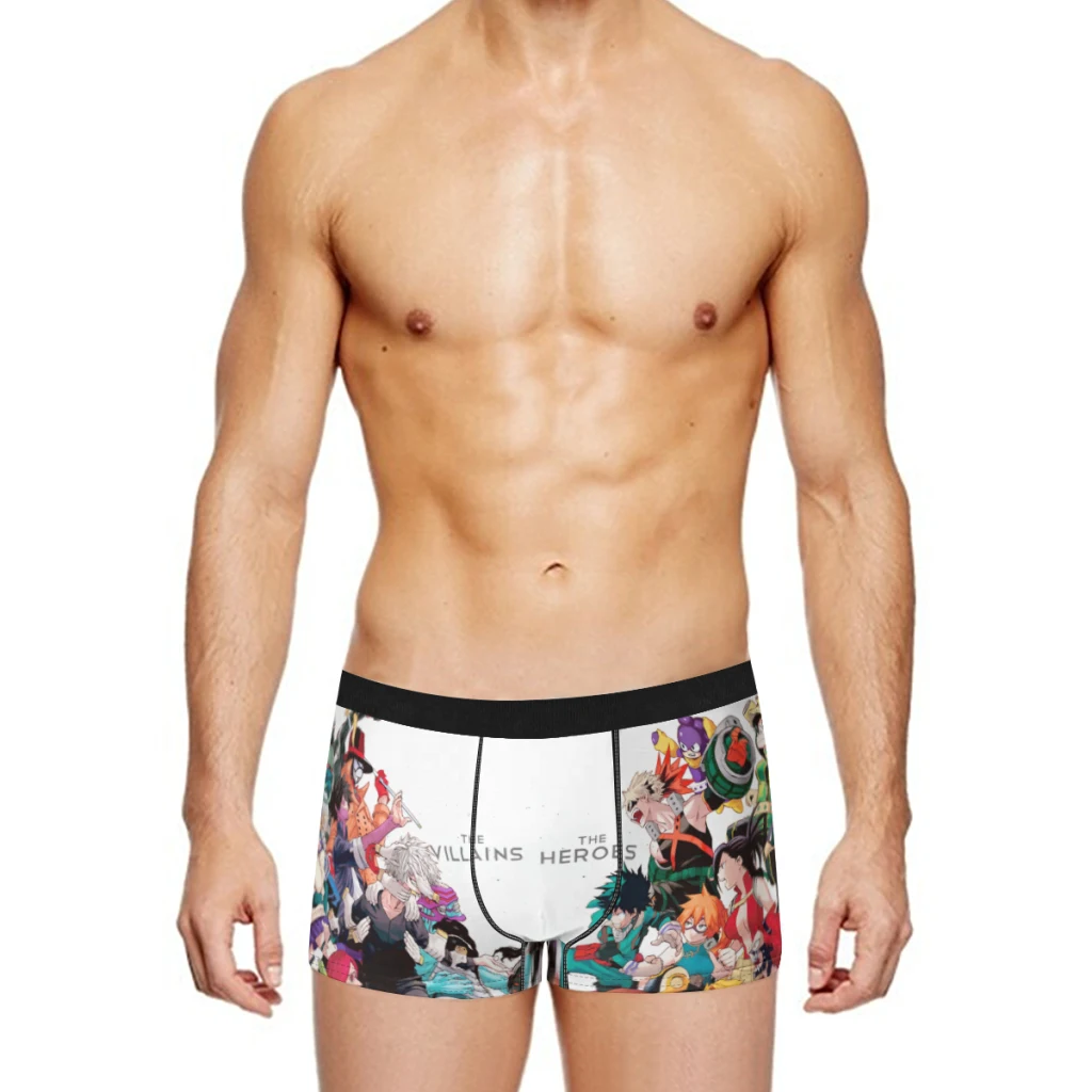 Anime-My-Hero-Academia Breathable milk Silk Boyshorts Elastic Men's Underwear 3D Boxer Shorts Boxer Briefs